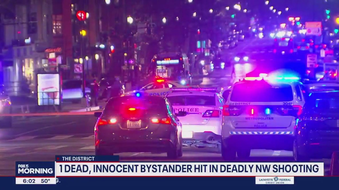 Man killed, woman injured by stray bullet in northwest DC shooting